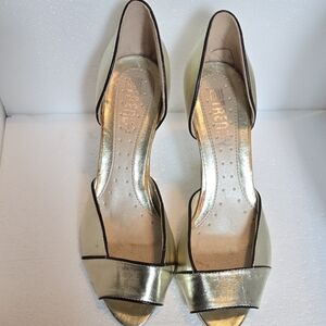 Women’s Gold Open-Toe Dress Heels